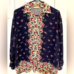 Banana Republic floral button up blouse
